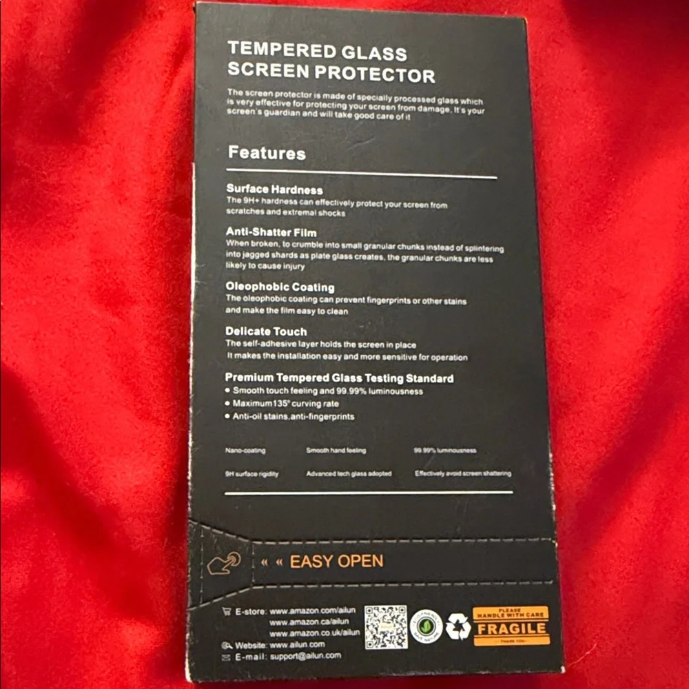 Ailun Black and Orange Screen Protector Pack